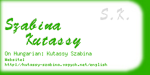 szabina kutassy business card